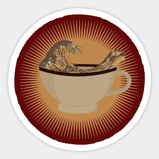 coffee wave,gifts,gift,coffee,coffee cup,cup,caffeine Sticker by teenices